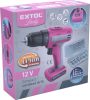 Akkus fúró-csavarozó beépített 1500mAh akkuval 12V EXTOL Lady