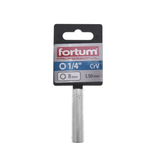FORTUM hosszított dugófej 1/4" 8x50mm
