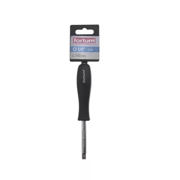 FORTUM csavarhúzó markolat dugófejekhez 1/4" 150mm FORTUM csavarhúzó markolat dugófejekhez 1/4" 150mm
