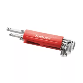 FORTUM imbuszkulcs készlet gömbfejes 9 részes 1,5-10mm