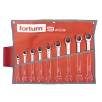   FORTUM racsnis csillag-villás kulcs készlet 9 részes 8-19mm