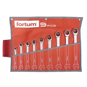   FORTUM racsnis csillag-villás kulcs készlet 9 részes 8-19mm