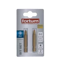 FORTUM behajtóhegy PH1x50mm Titanium bevonat (2 darab)