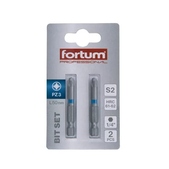 FORTUM behajtóhegy PZ3x50mm (2 darab)