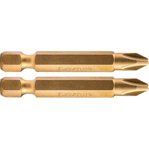 FORTUM behajtóhegy PH1*50mm Titanium bevonat (2 darab)