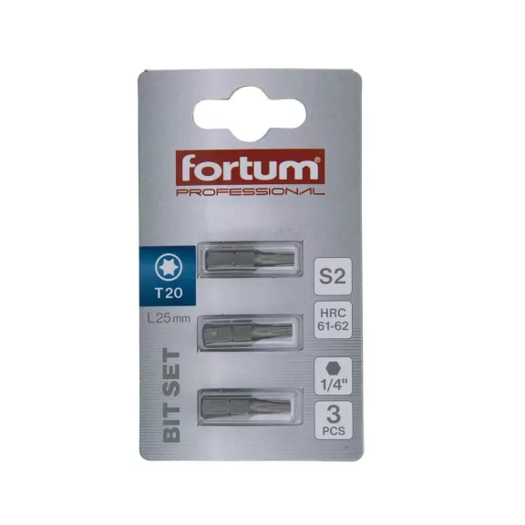 FORTUM behajtóhegy TX20x25mm (3 darab) FORTUM behajtóhegy TX20x25mm (3 darab)