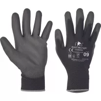 Szerelőkesztyű PU mártott fekete 10/XL