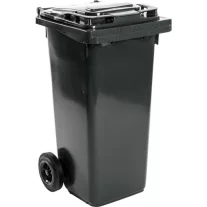120L kültéri gurulós kuka fekete