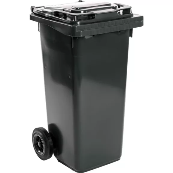 120L kültéri gurulós kuka fekete 120L kültéri gurulós kuka fekete
