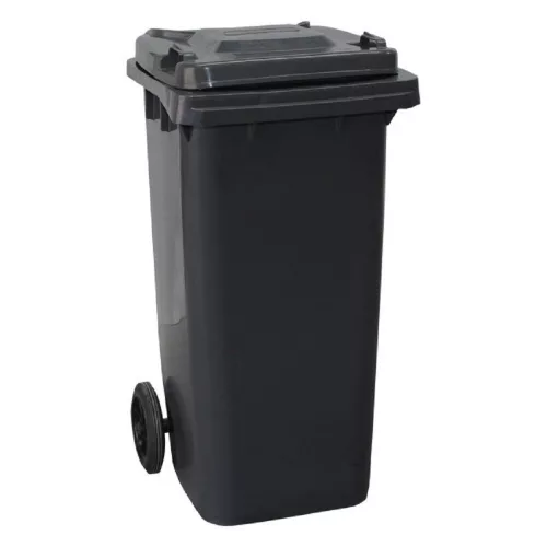 120L kültéri gurulós kuka fekete