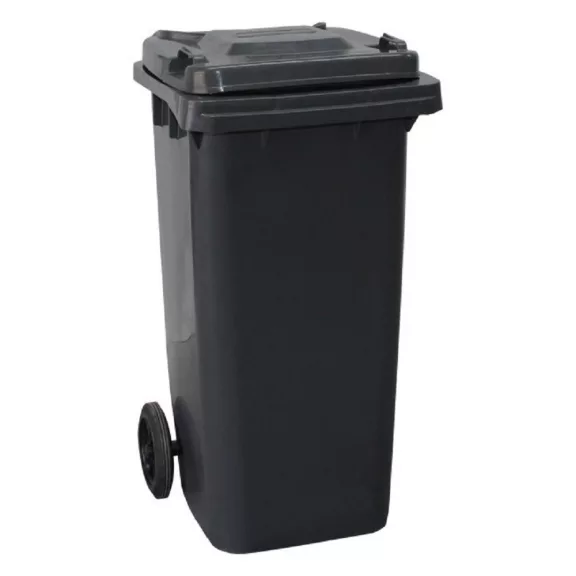 120L kültéri gurulós kuka fekete 120L kültéri gurulós kuka fekete