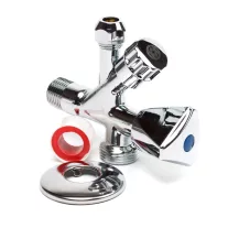   1/2"-3/8"-3/4" kombinált sarokszelep MELSCHER