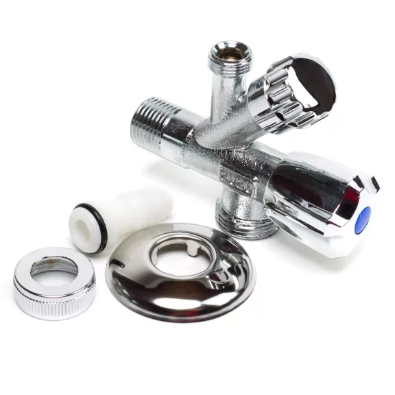 1/2"-3/8"-3/4" kombinált sarokszelep MOFÉM 1/2"-3/8"-3/4" kombinált sarokszelep MOFÉM