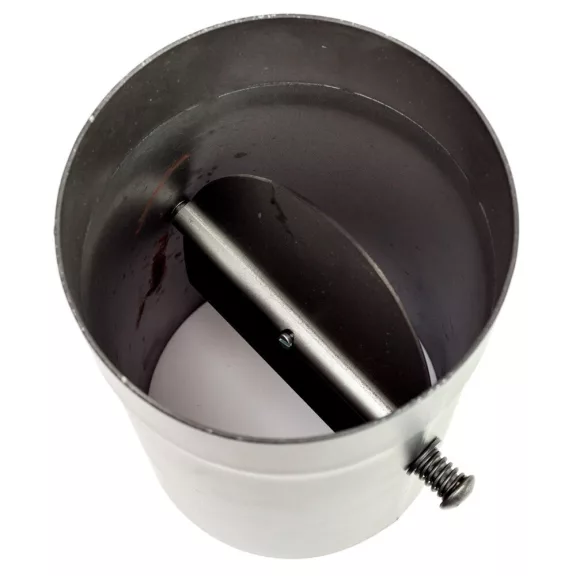 120 kandallócső 25cm huzatszabályzó pillangószelep (2mm)