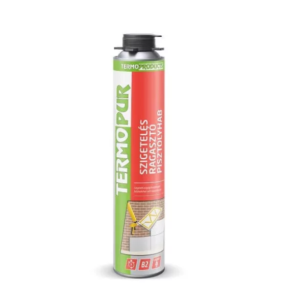 Pisztolyhab szigetelés-ragasztó PURhab 750ml TermoPur Pisztolyhab szigetelés-ragasztó PURhab 750ml TermoPur
