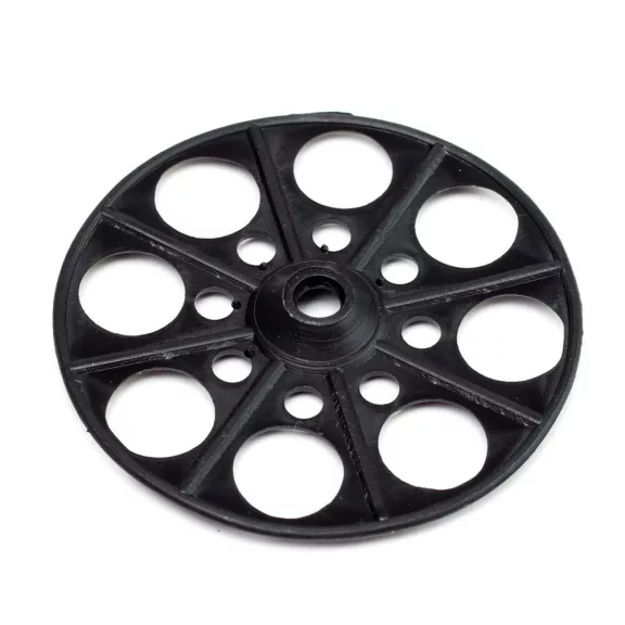 Szigetelésrögzítő tányér fa-fémszerkezetekhez lapos fekete 60mm Szigetelésrögzítő tányér fa-fémszerkezetekhez lapos fekete 60mm