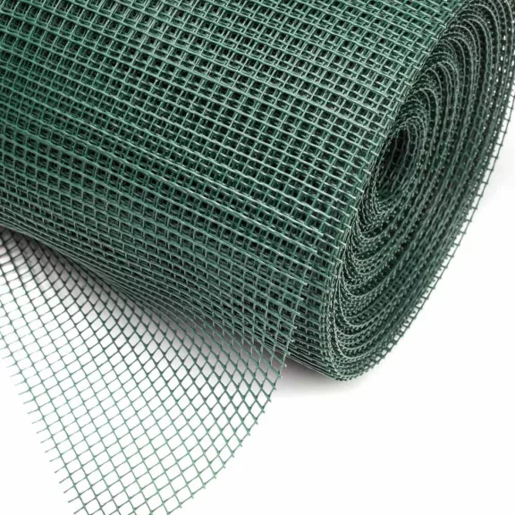 100cm műanyag kerti rács zöld 10x10mm 100cm műanyag kerti rács zöld 10x10mm
