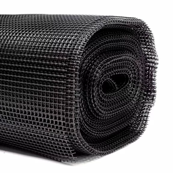 100cm műanyag kerti rács fekete 6x6mm 100cm műanyag kerti rács fekete 6x6mm