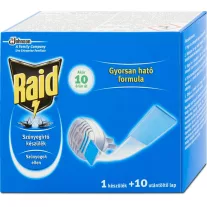 Szúnyogírtó készülék + 10 darab lapka RAID