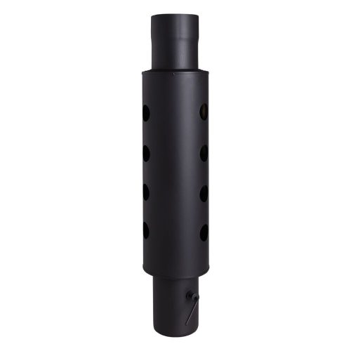 150 hődob huzatszabályzóval fekete 80cm