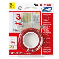 Fix-o-moll Power ragasztószalag átlátszó 1500x19mm