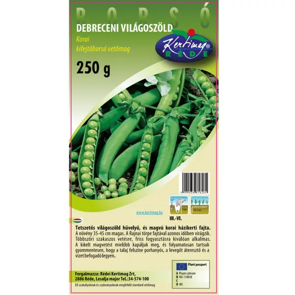Rédei vetőmag - Debreceni világoszöld korai kifejtőborsó 250g Rédei vetőmag - Debreceni világoszöld korai kifejtőborsó 250g