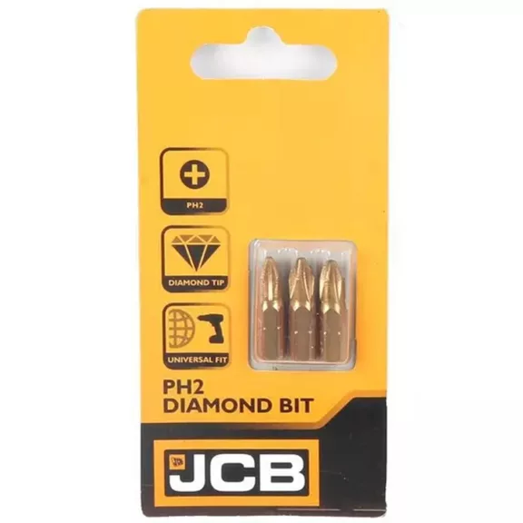 JCB Bitfej ütvecsavarozóhoz PH2x25mm, 3 db JCB Bitfej ütvecsavarozóhoz PH2x25mm, 3 db