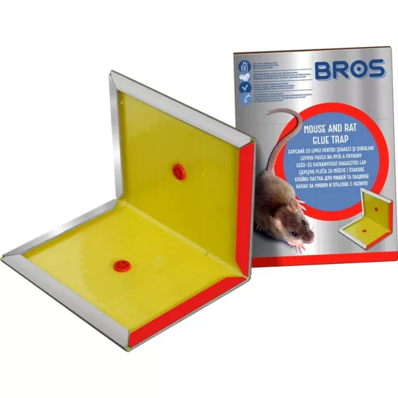 Bros egér és patkányfogó ragasztós lap, mogyoró aromával Bros egér és patkányfogó ragasztós lap, mogyoró aromával