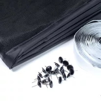   210x100mm öntapadós szúnyogháló ajtóra fekete BAL oldalt nyíló