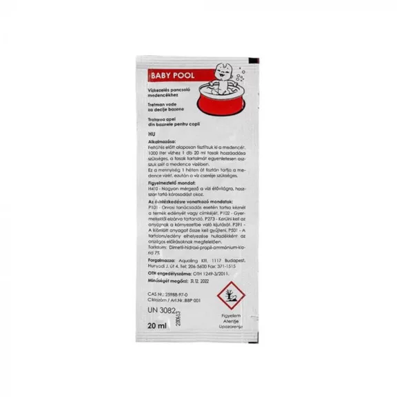 BABY POOL vízkezelő pancsoló medencékhez (5x20ml) BABY POOL vízkezelő pancsoló medencékhez (5x20ml)