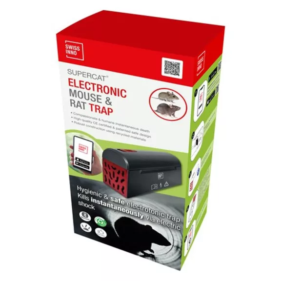Elektromos egér és patkánycsapda SWISSINNO SuperCat Elektromos egér és patkánycsapda SWISSINNO SuperCat