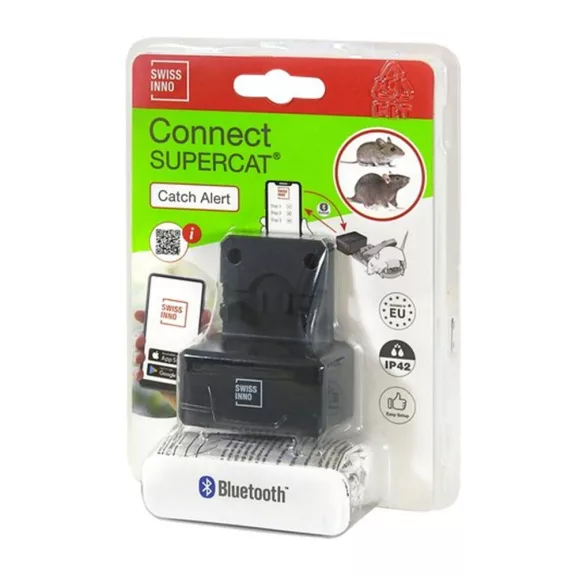 Bluetooth fogásjelző egércsapdákhoz SWISSINNO SuperCat Bluetooth fogásjelző egércsapdákhoz SWISSINNO SuperCat
