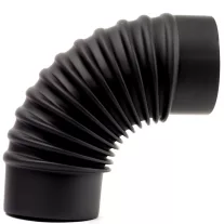 120mm kályhacső könyök fekete