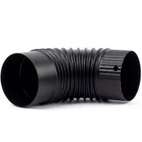 150mm kályhacső könyök fekete
